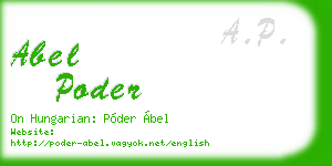 abel poder business card