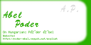 abel poder business card